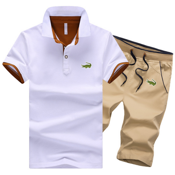 Crocodile POLO Shirt+Shorts Sets