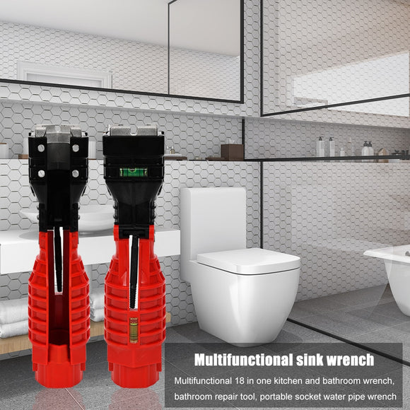 18 in 1 Foldable Water Pipe Wrench Bathroom Faucet Sink Installation and Maintenance Tool