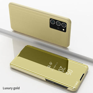 Luxury Mirror View Flip Case for Samsung Galaxy Note