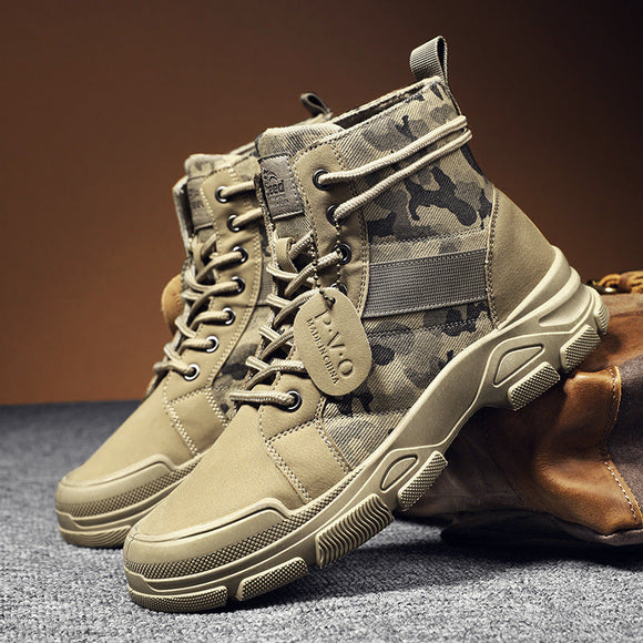 New Men Camouflage Boots