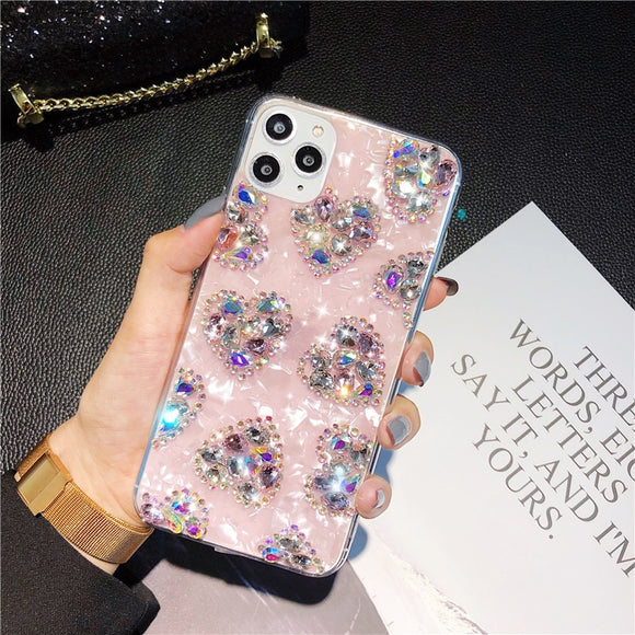 Bling Rhinestone Sweet Heart Cases for iPhone