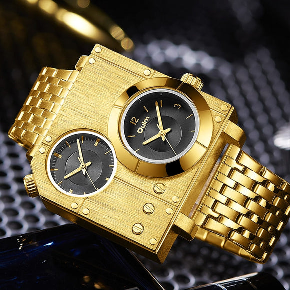 Fashion Dual Time Zone Quartz Watch