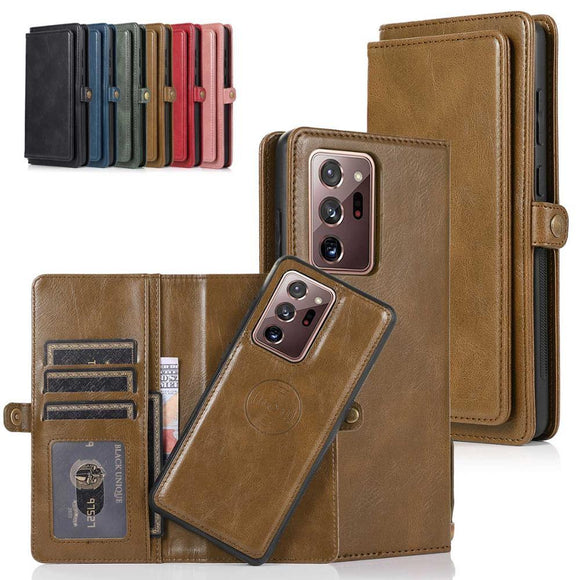 Detachable Magnetic PU Leather Wallet Case for Samsung Galaxy Note Series