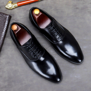 Men Vintage Genuine Leather Dress Shoes