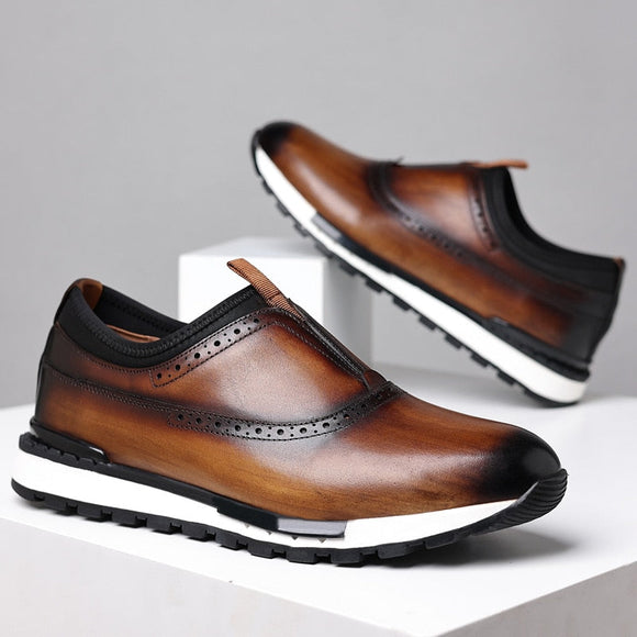 Men Genuine Leather Non-slip Loafers