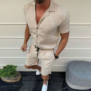 Men Linen Fabric Breathable Shorts Set ( 💥Over $89+ ,Code SAVE10🛒)