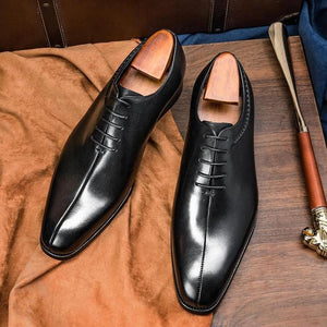 Men Bullock Genuine Leather Business Shoes