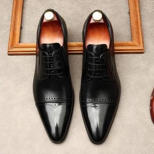 Men Genuine Leather Brogues Office Shoes