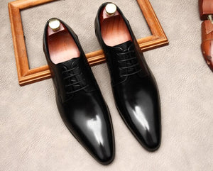 Men Genuine Leather Designer Oxford Shoes