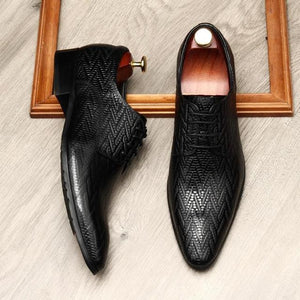 Men Genuine Leather Handmade Business Shoes