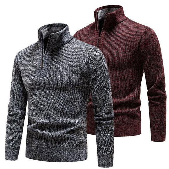 Men Half Zipper Pullover Sweaters