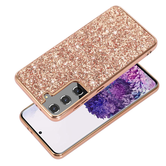 Bling Glitter Plating Frame Case For Samsung Galaxy S21 Series