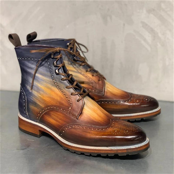 Men's Leather Vintage Martin Boots