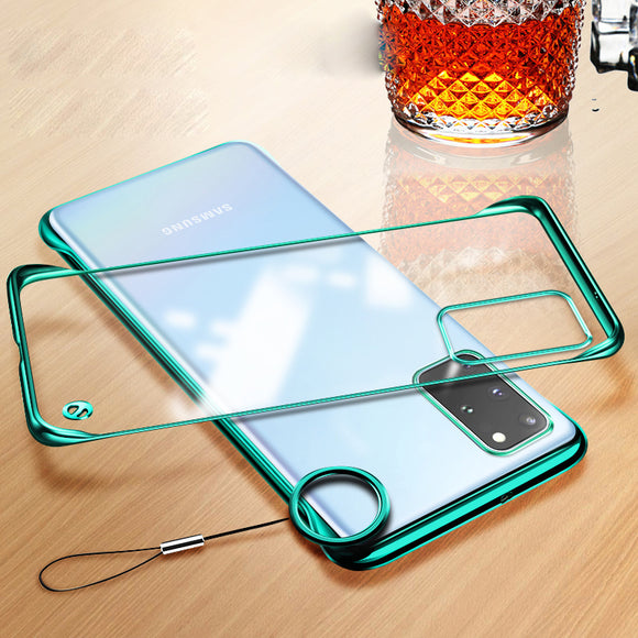 Frameless Plating Cases with Rings for Samsung Galaxy S20/20Plus/20Ultra
