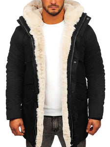Men's Warm Faux Fur Coat Parka