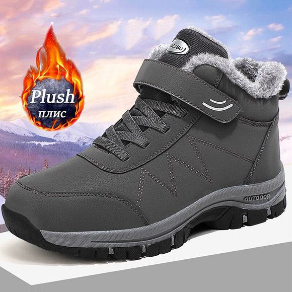 Men Waterproof Plush Warm Boots